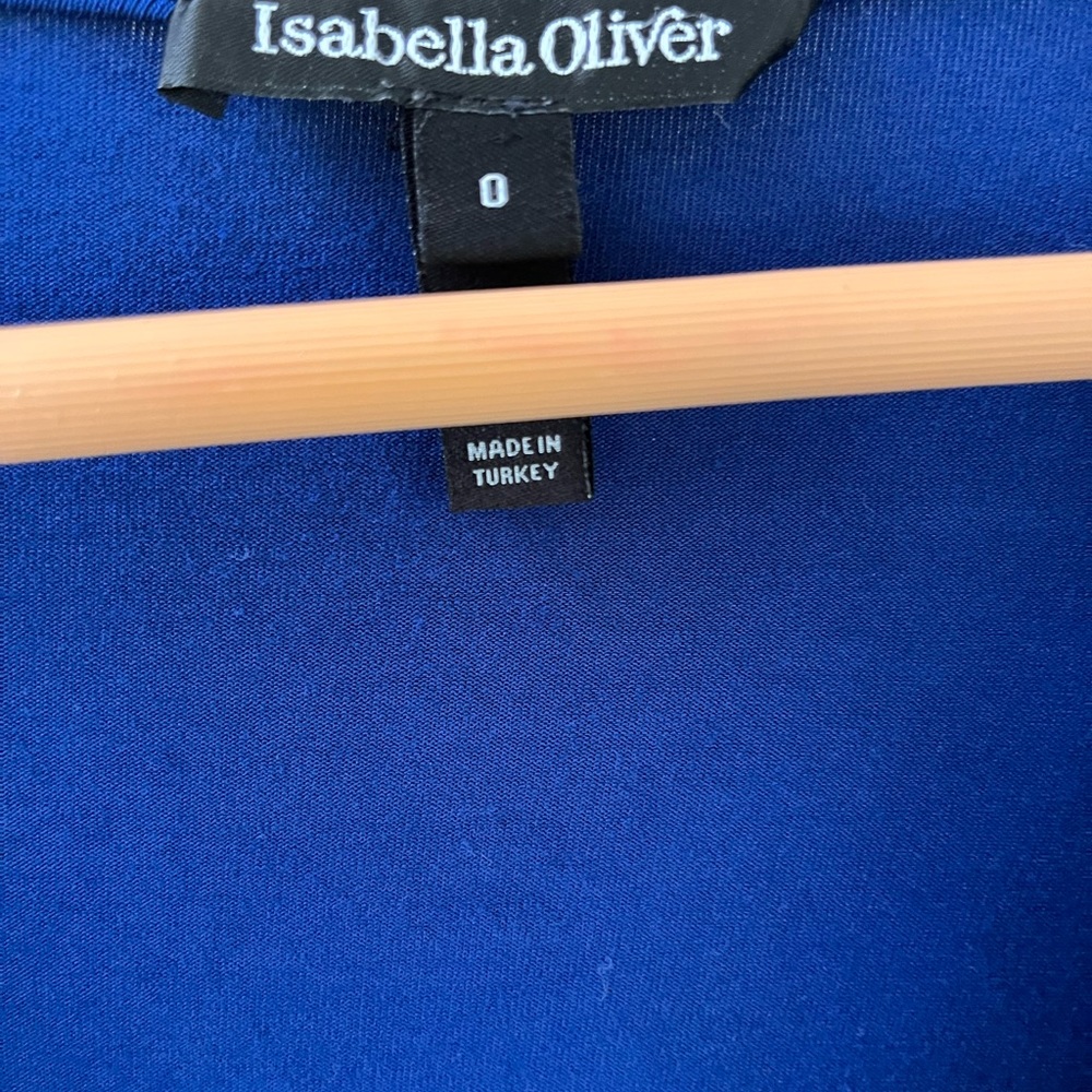 Isabella Oliver faux wrap maternity and nursing dress in royal blue. Size 0